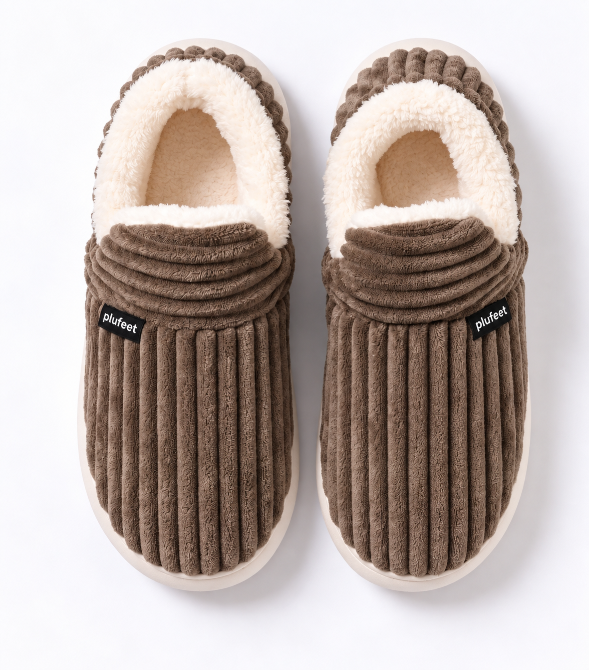 PLUFEET SLIPPERS BROWN